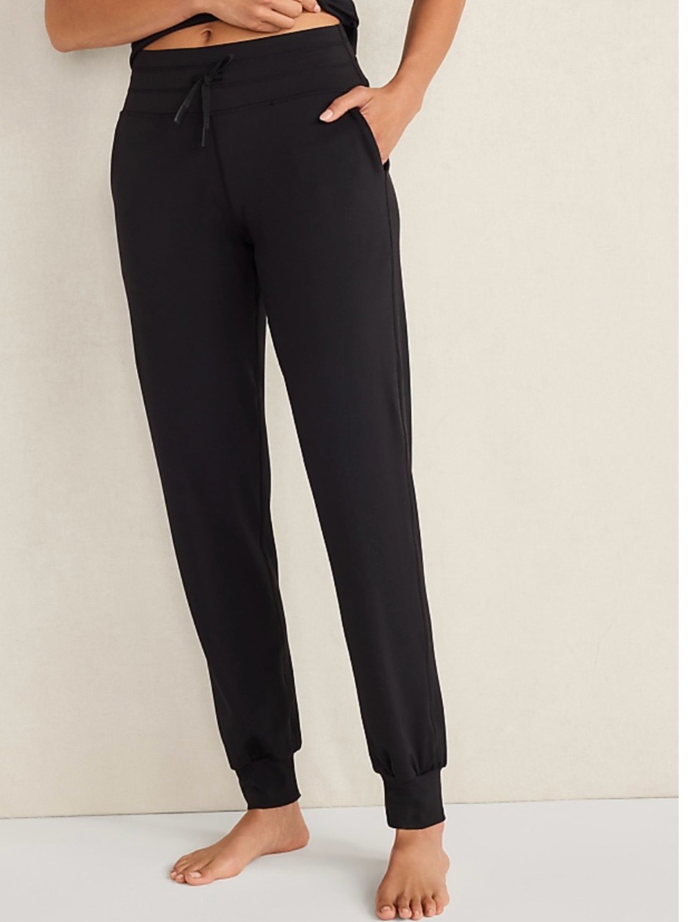 Style LOFT Women’s Black Drawstring Jogger Pants